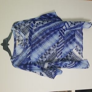 Dana Buchman  kimono style sheer tunic popover